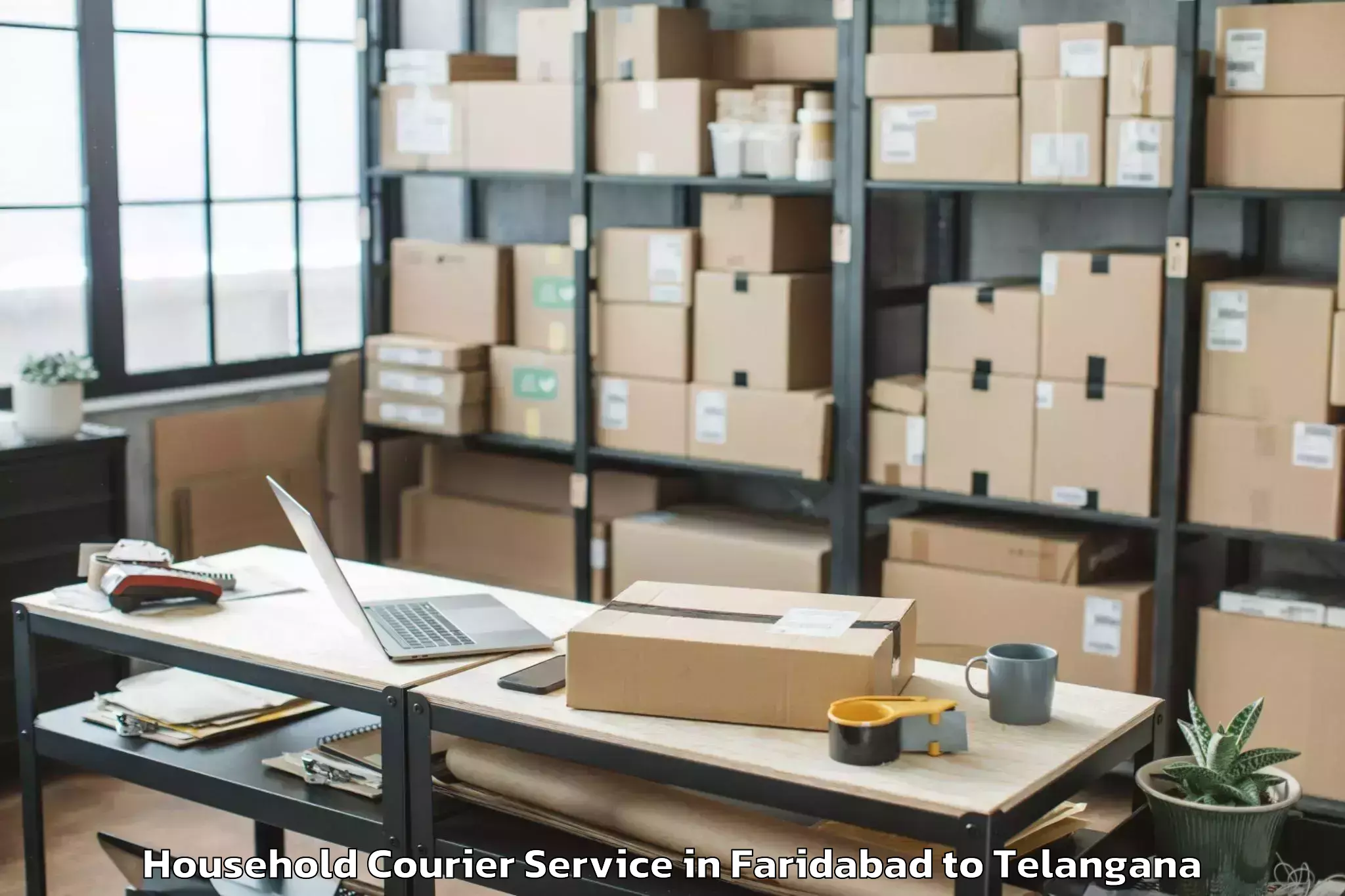 Top Faridabad to Gadwal Household Courier Available